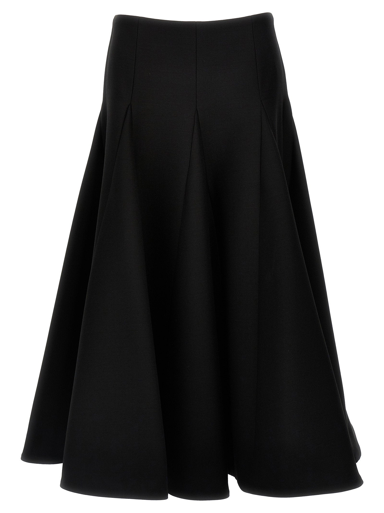 Valentino Garavani Solid Crepe Couture Valentino Skirt Black