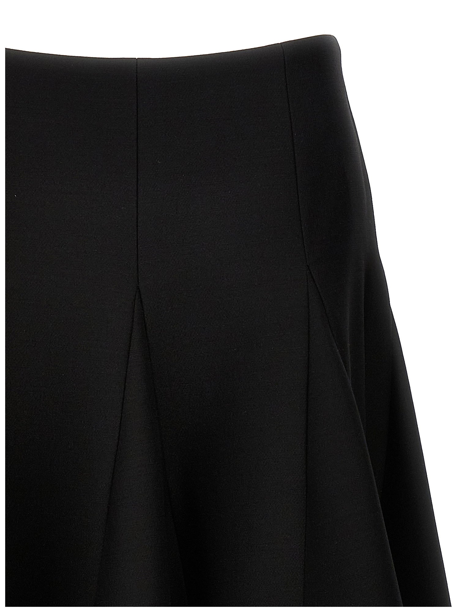 Valentino Garavani Solid Crepe Couture Valentino Skirt Black