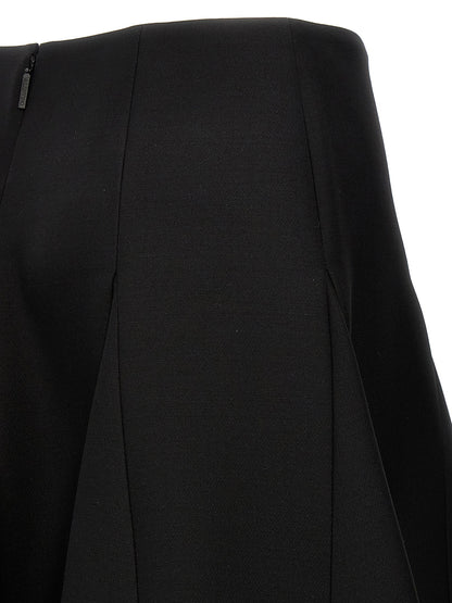 Valentino Garavani Solid Crepe Couture Valentino Skirt Black