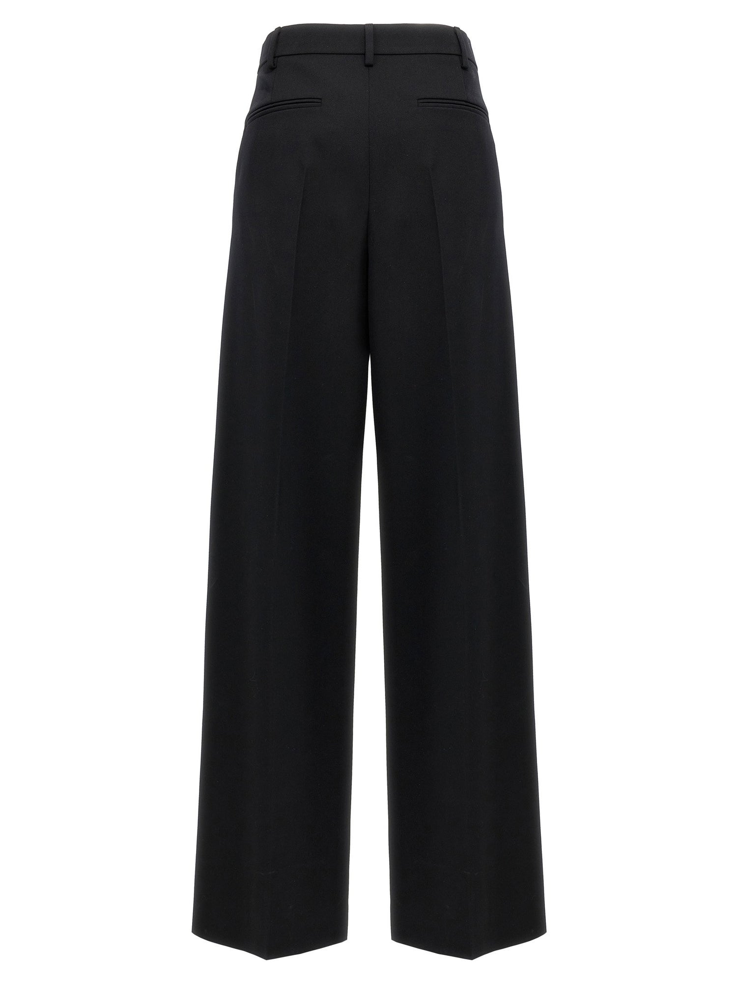 Valentino Garavani Valentino Solid Grisaille Pants Black