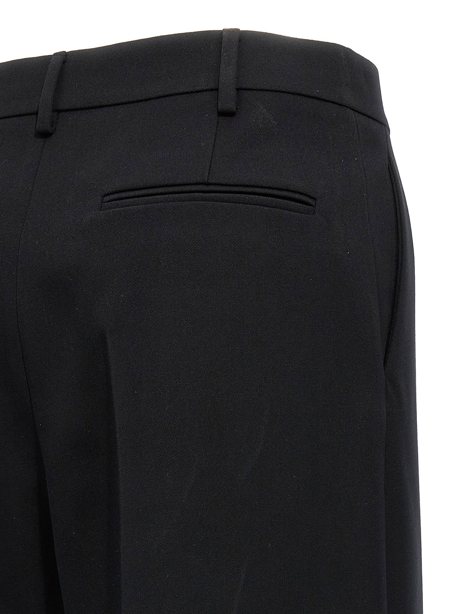 Valentino Garavani Valentino Solid Grisaille Pants Black
