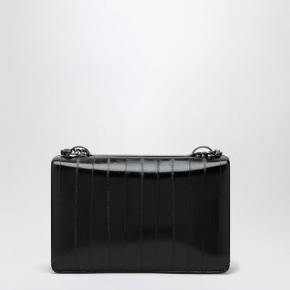 Valentino Garavani Medium VLogo Leather Shoulder Bag Black