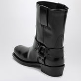 Valentino Garavani Biker Rockstud Leather Boots Black