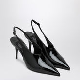 Valentino Garavani Le Salon Black Patent-Leather Slingback Pumps Black