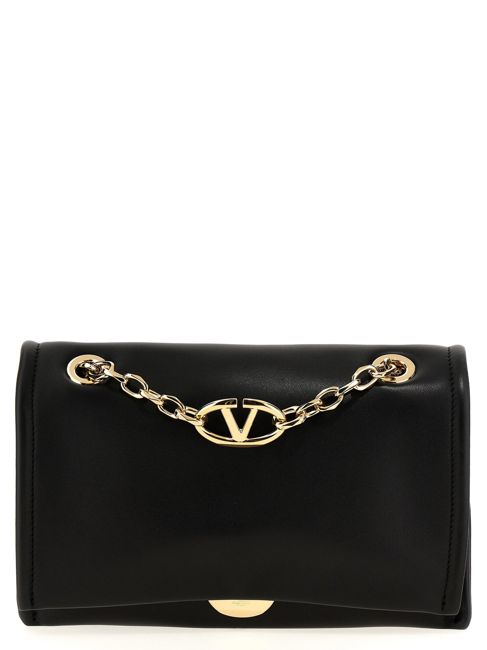 Valentino Garavani Vlogo Chain Shoulder Bag Black