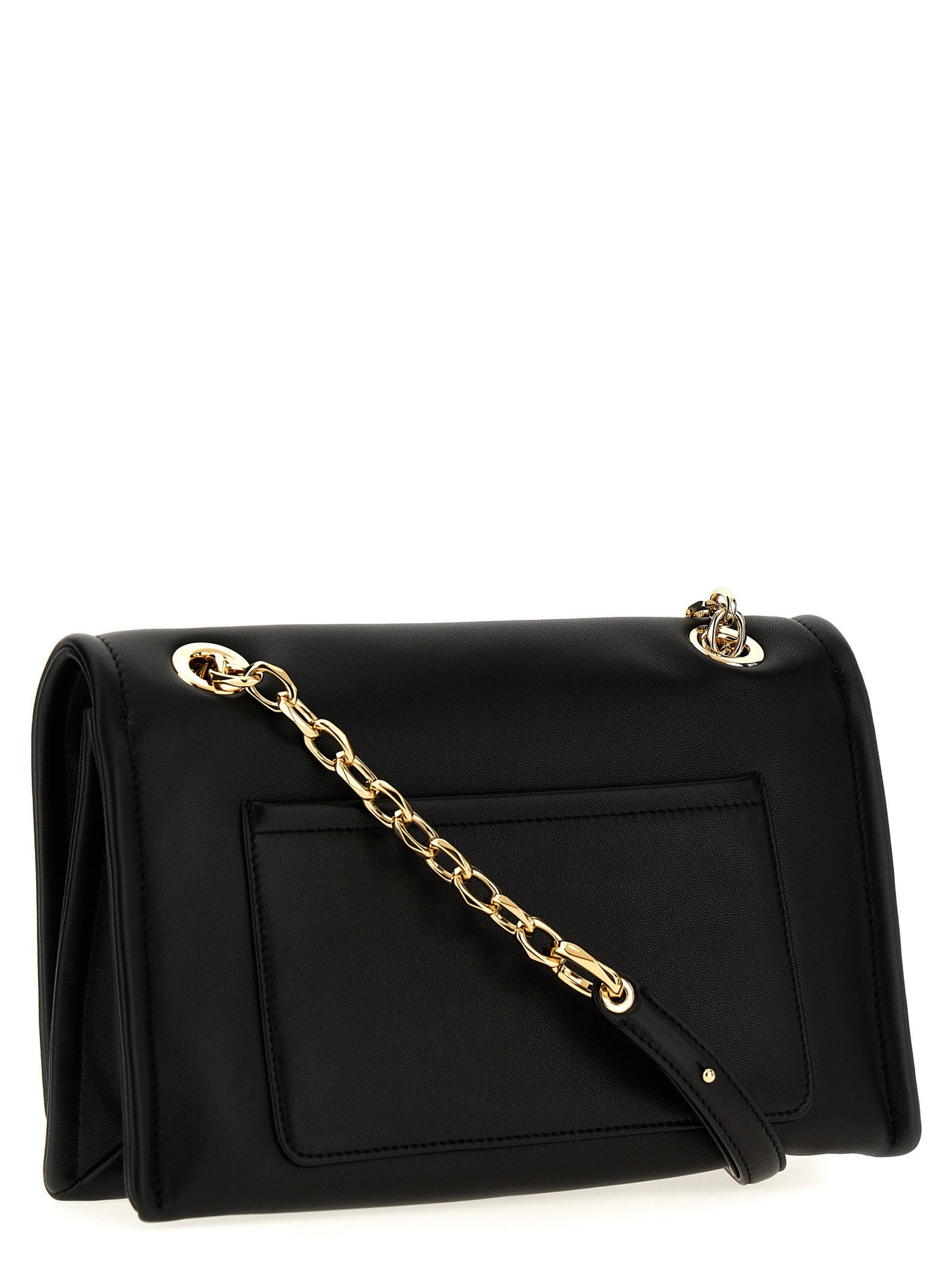 Valentino Garavani Vlogo Chain Shoulder Bag Black