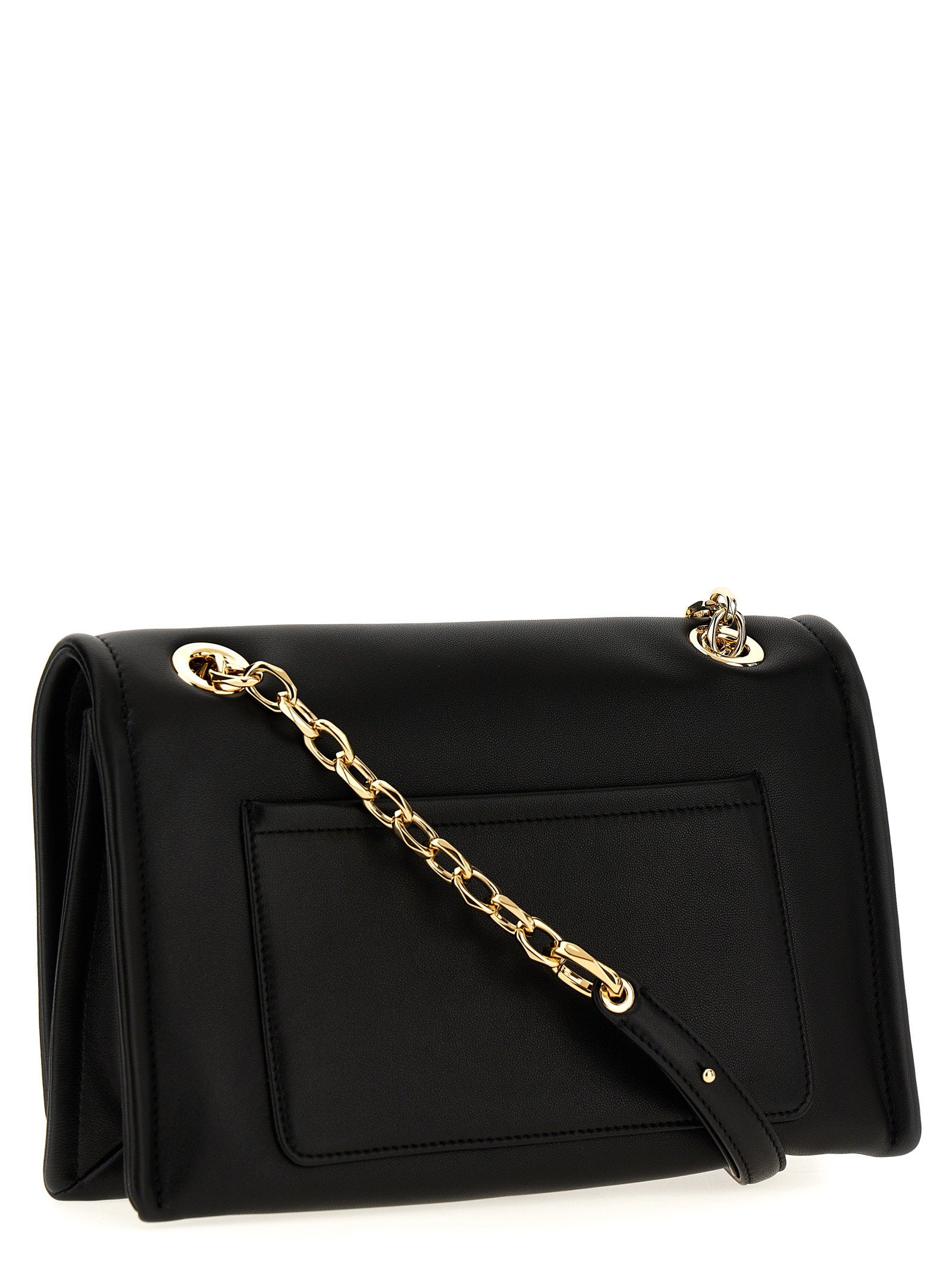 Valentino Garavani Vlogo Chain Shoulder Bag Black