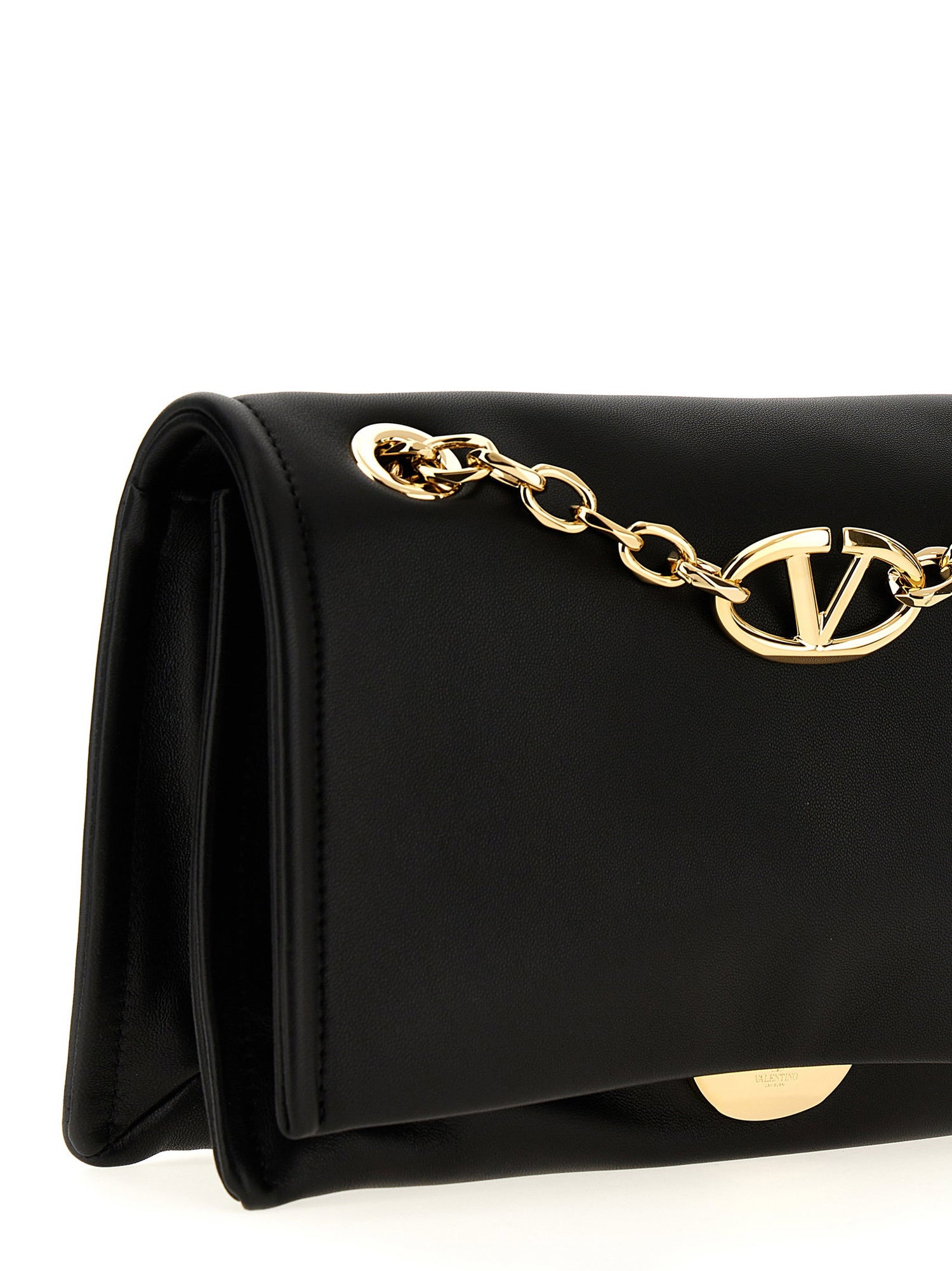 Valentino Garavani Vlogo Chain Shoulder Bag Black