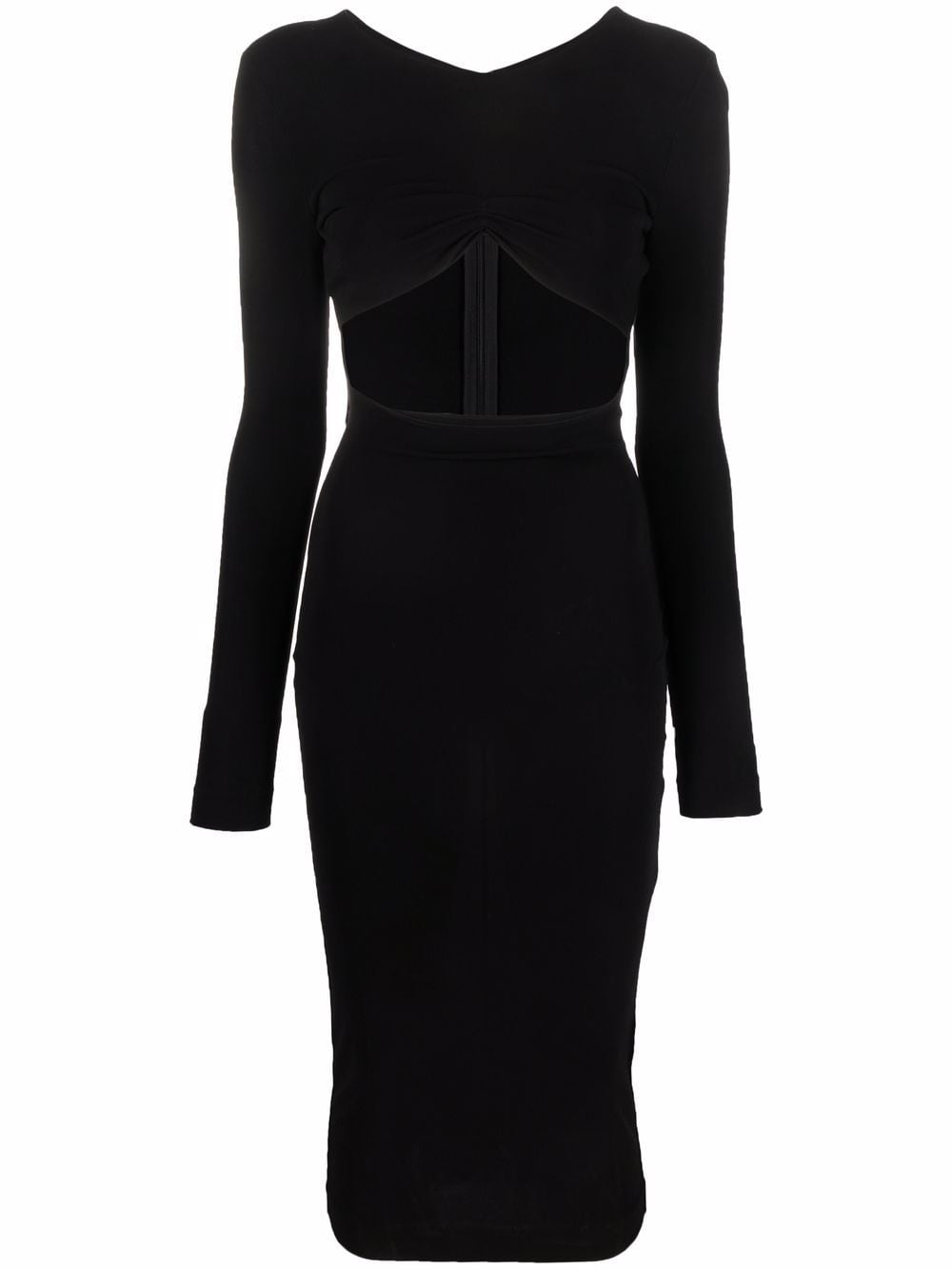 Dsquared2 Cut-Out Mid-Length Viscose Dress Black Black