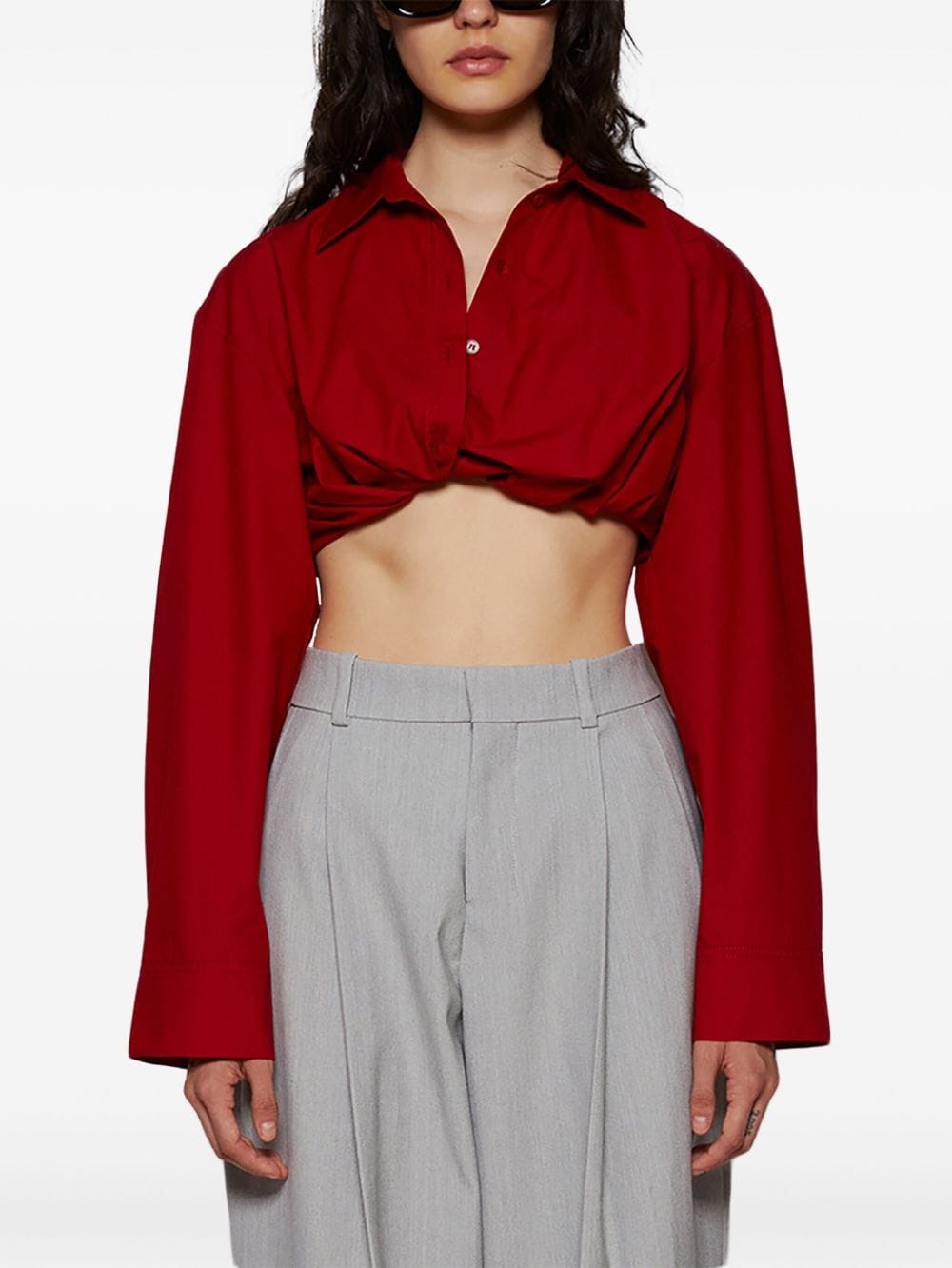 JACQUEMUS Bahia Cotton Shirt Red