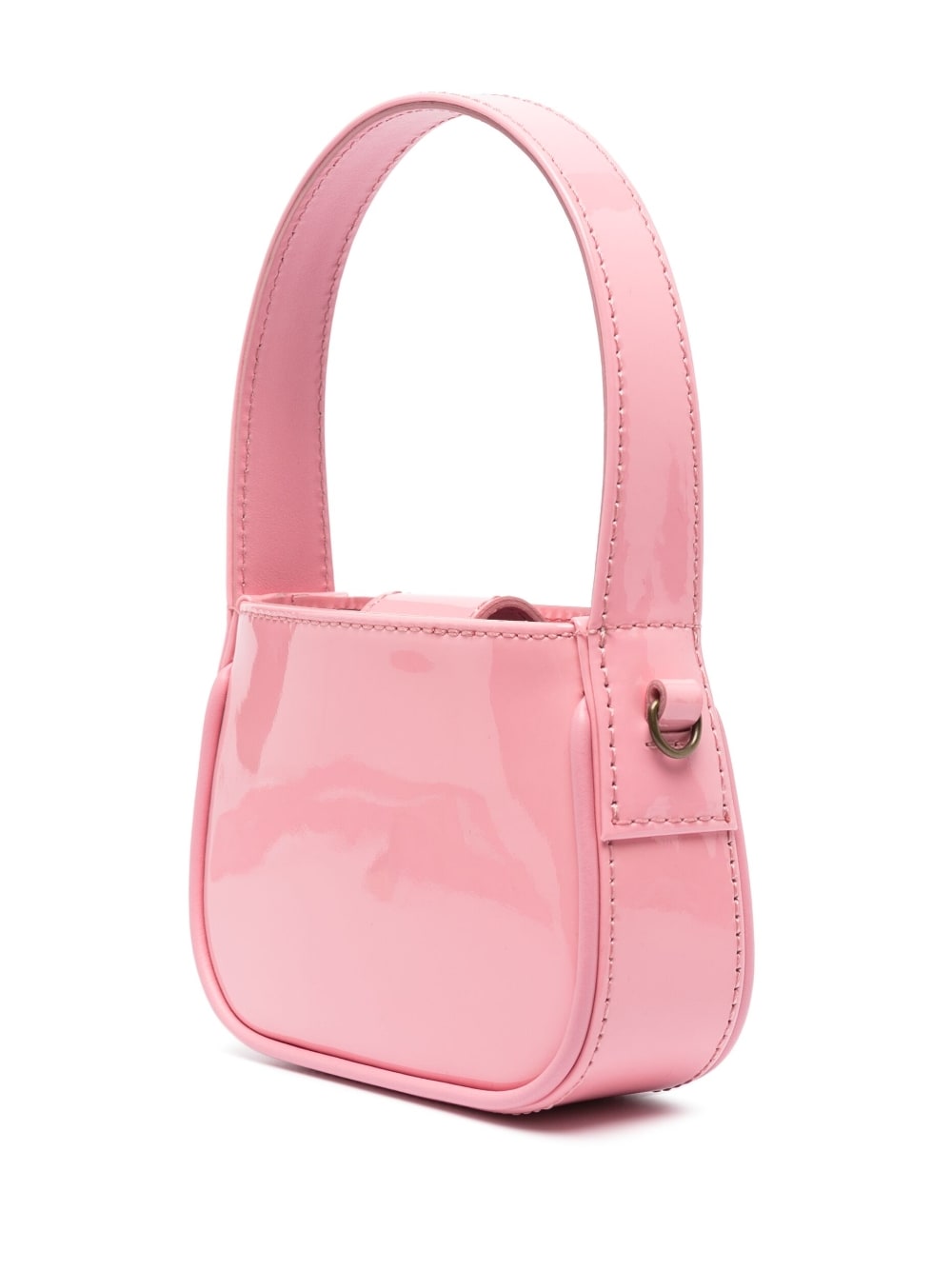 Blumarine Crystal Embellished Logo Tote Bag Pink