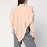 Stella McCartney Pink Silk Oversized Shirt With Cascading Panels Pink