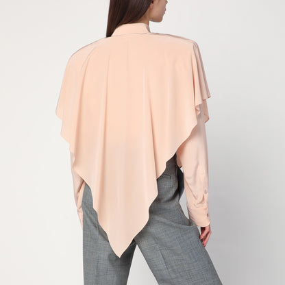 Stella McCartney Pink Silk Oversized Shirt With Cascading Panels Pink