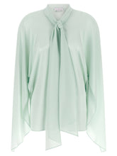 Stella Mccartney Lavallière Collar Shirt Green