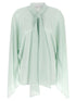 Stella Mccartney Lavallière Collar Shirt Green