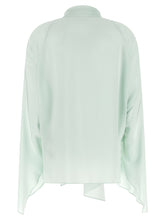 Stella Mccartney Lavallière Collar Shirt Green