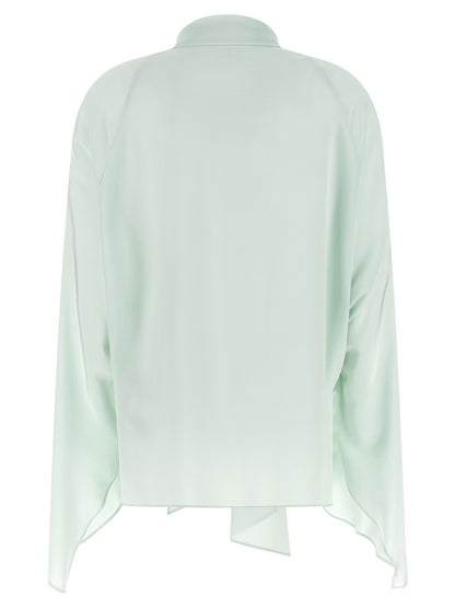 Stella Mccartney Lavallière Collar Shirt Green