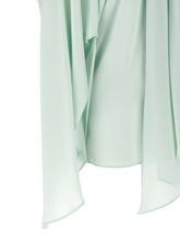 Stella Mccartney Lavallière Collar Shirt Green