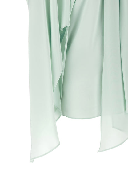 Stella Mccartney Lavallière Collar Shirt Green