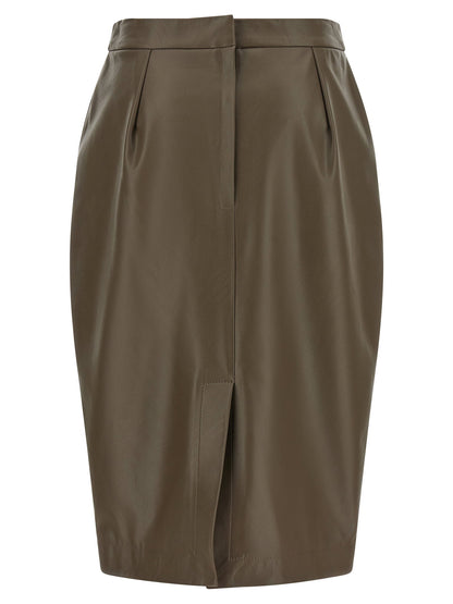 Stella Mccartney High Waist Skirt Brown