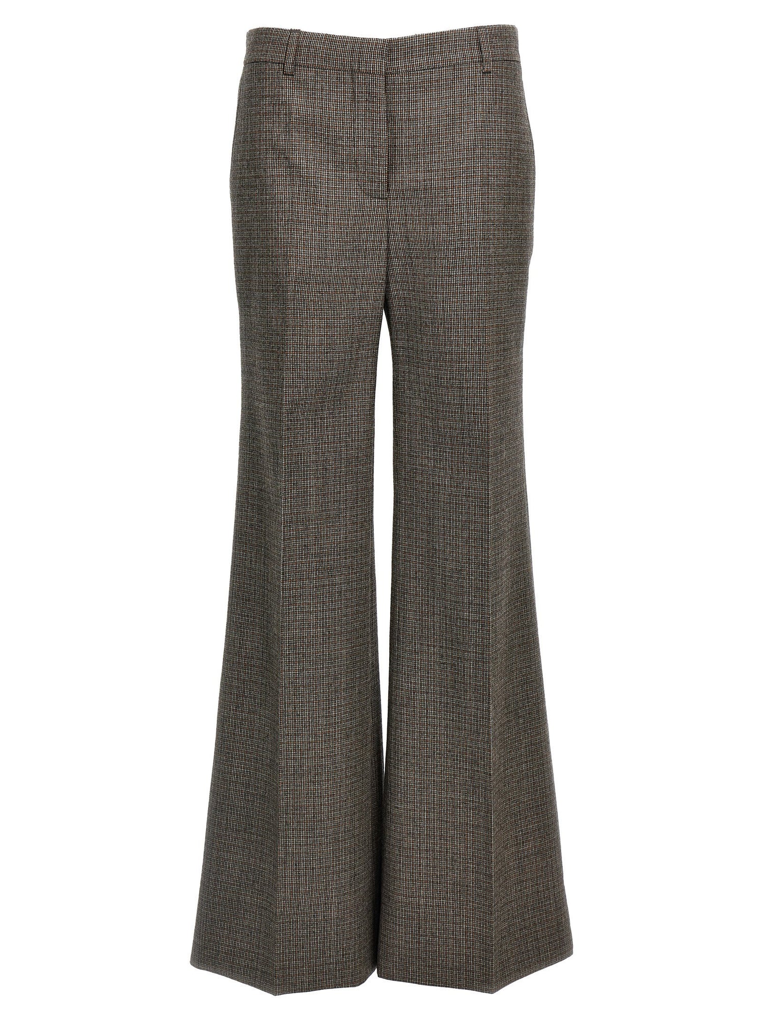 Stella Mccartney Houndstooth Foot Pants Gray
