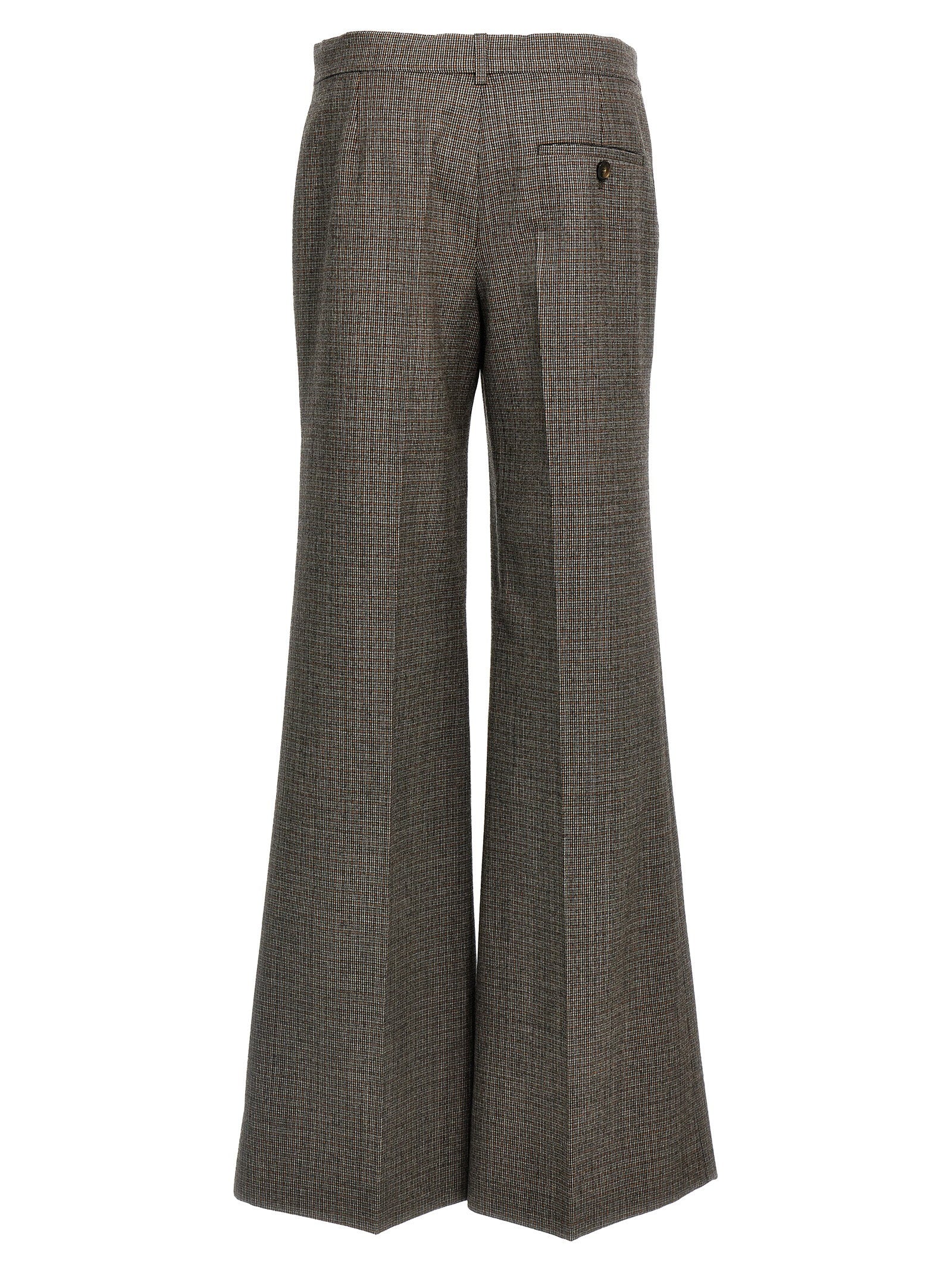 Stella Mccartney Houndstooth Foot Pants Gray