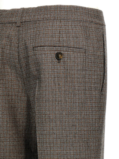 Stella Mccartney Houndstooth Foot Pants Gray