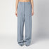 Stella McCartney Wide-Leg Falabella Chain-Detail Wool Trousers Grey