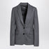 Stella McCartney Grey Wool Single-Breasted Jacket with Classic Lapels Grey