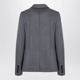 Stella McCartney Grey Wool Single-Breasted Jacket with Classic Lapels Grey
