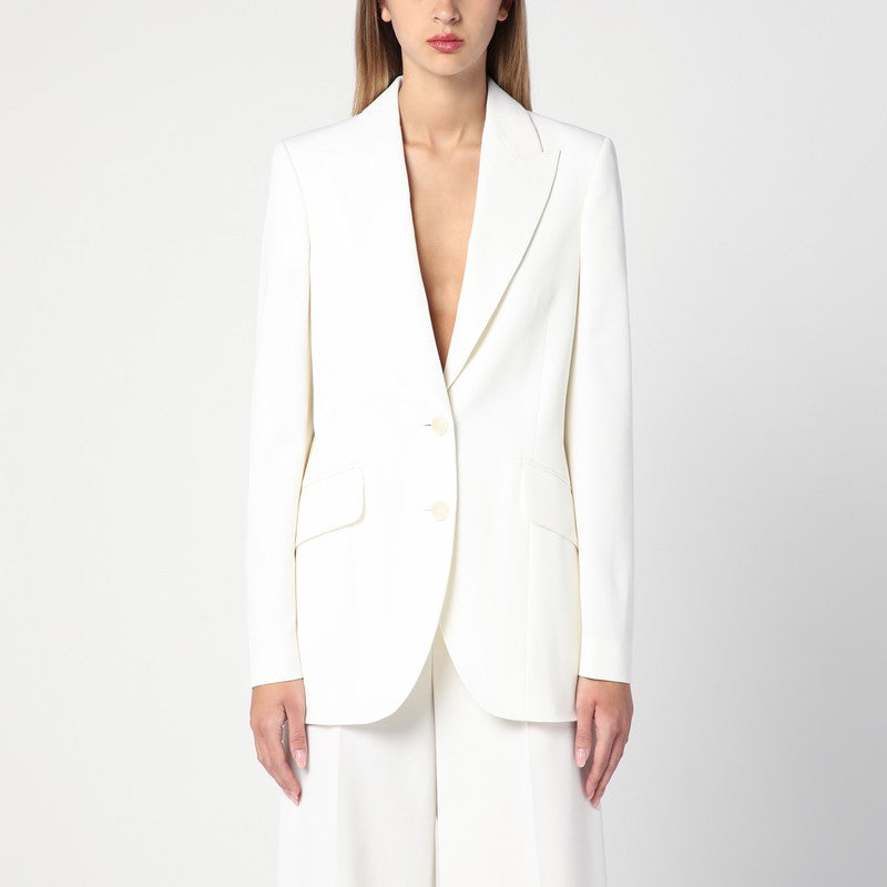 Stella McCartney Ivory Wool Single-Breasted Jacket Beige