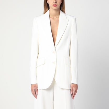 Stella McCartney Ivory Wool Single-Breasted Jacket Beige