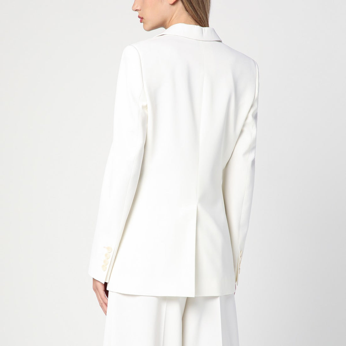 Stella McCartney Ivory Wool Single-Breasted Jacket Beige