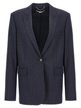 Stella Mccartney Single-breasted Wool Blazer Blue