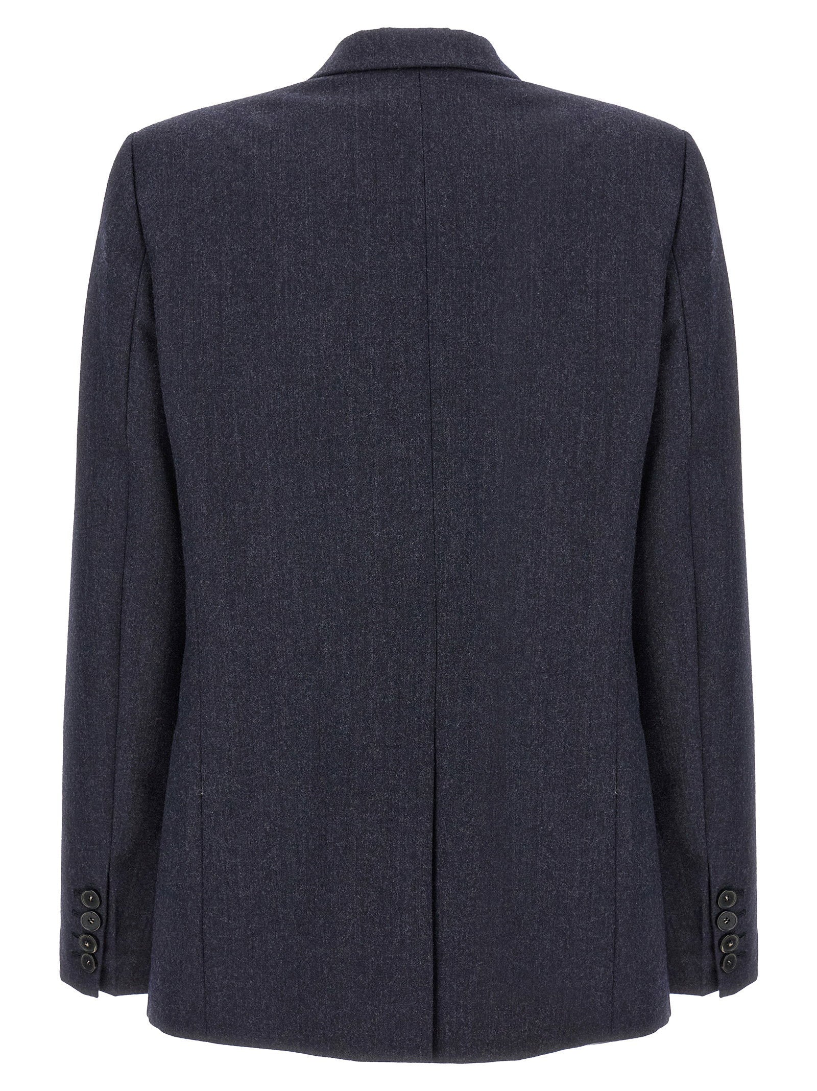 Stella Mccartney Single-breasted Wool Blazer Blue