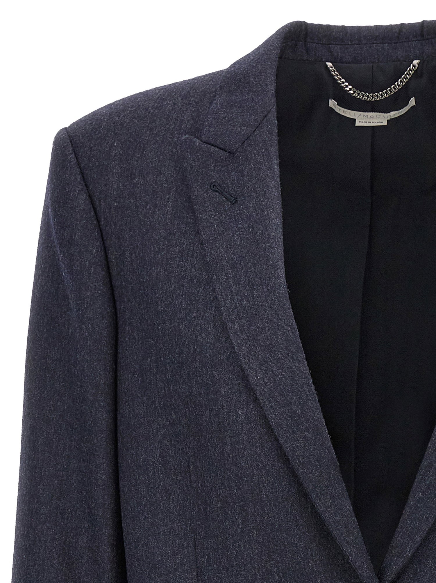 Stella Mccartney Single-breasted Wool Blazer Blue