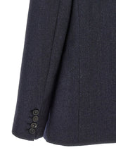 Stella Mccartney Single-breasted Wool Blazer Blue