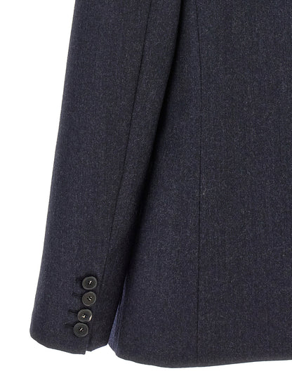Stella Mccartney Single-breasted Wool Blazer Blue