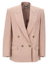 Stella Mccartney Double-breasted Wool Blazer Pink