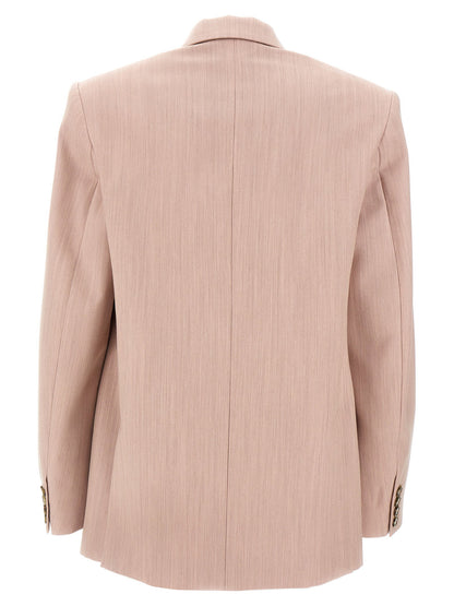 Stella Mccartney Double-breasted Wool Blazer Pink