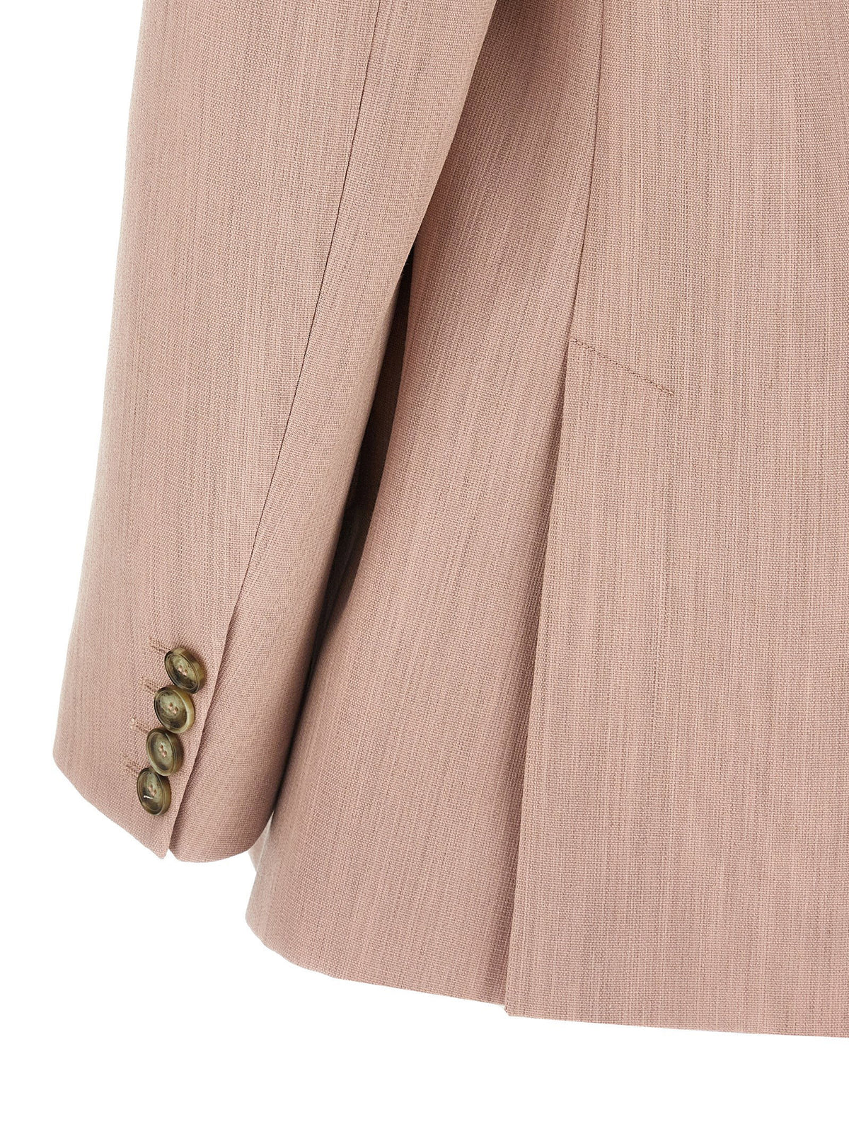 Stella Mccartney Double-breasted Wool Blazer Pink