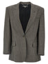 Stella Mccartney Single-breasted Micro Houndstooth Blazer Gray