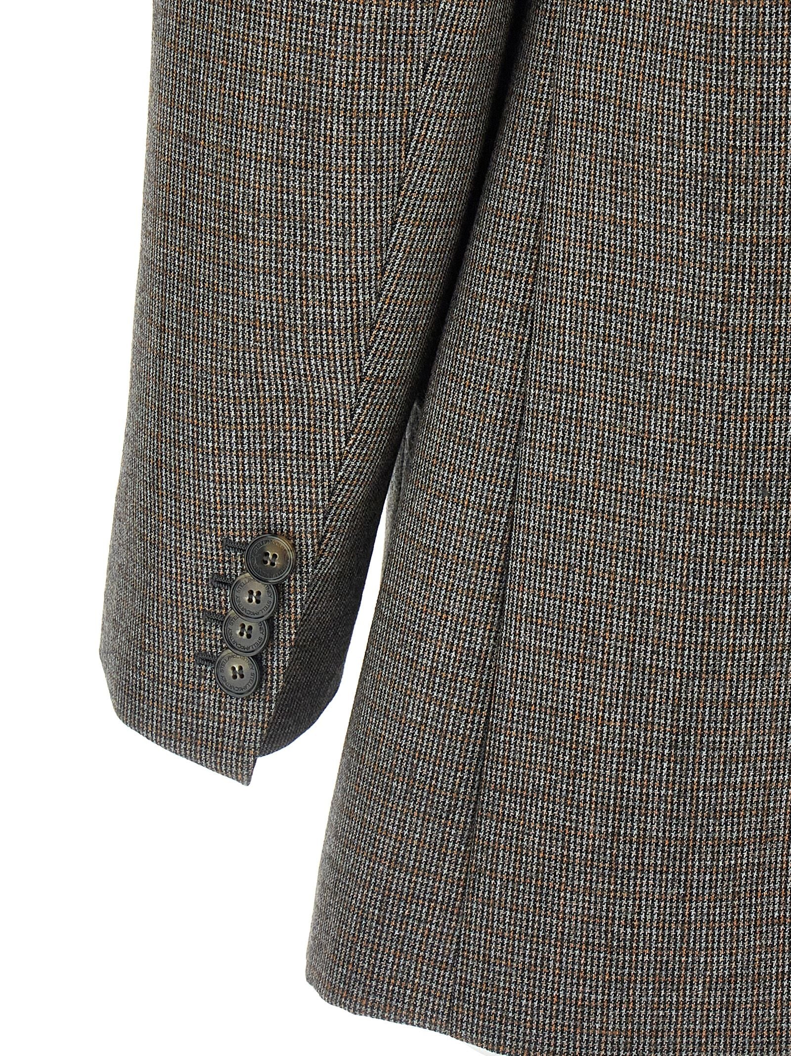 Stella Mccartney Single-breasted Micro Houndstooth Blazer Gray