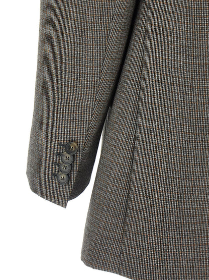 Stella Mccartney Single-breasted Micro Houndstooth Blazer Gray