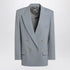 Stella McCartney Light Grey Wool Double-Breasted Jacket Grey