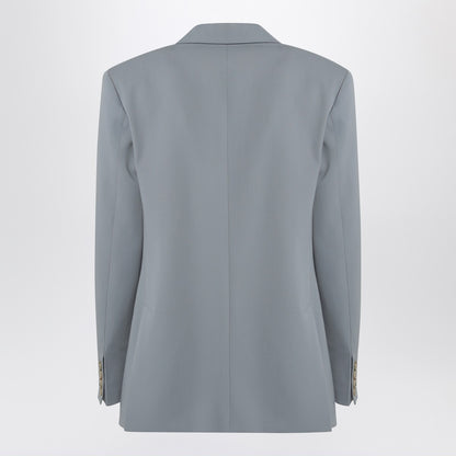 Stella McCartney Light Grey Wool Double-Breasted Jacket Grey