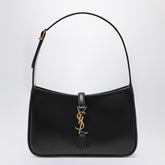 Saint Laurent Black 5 À 7 Shoulder Bag in Smooth Leather Black