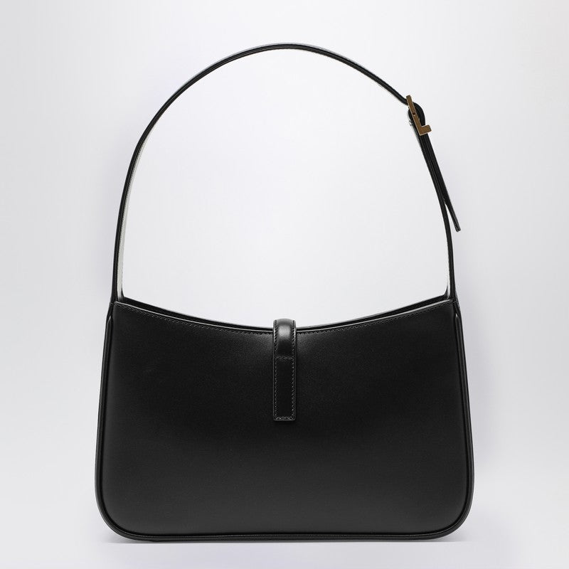 Saint Laurent Black 5 À 7 Shoulder Bag in Smooth Leather Black