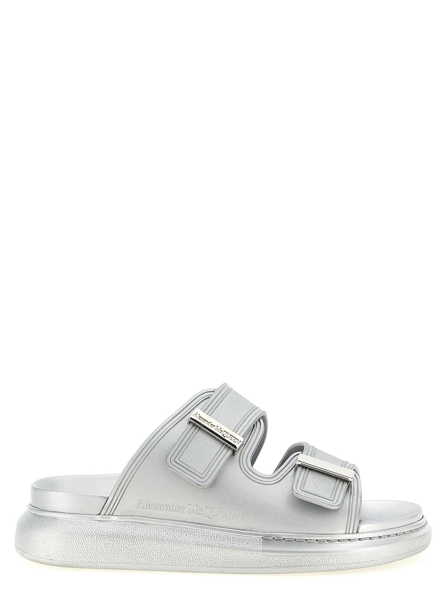 Alexander McQueen Hybrid Sandals Silver