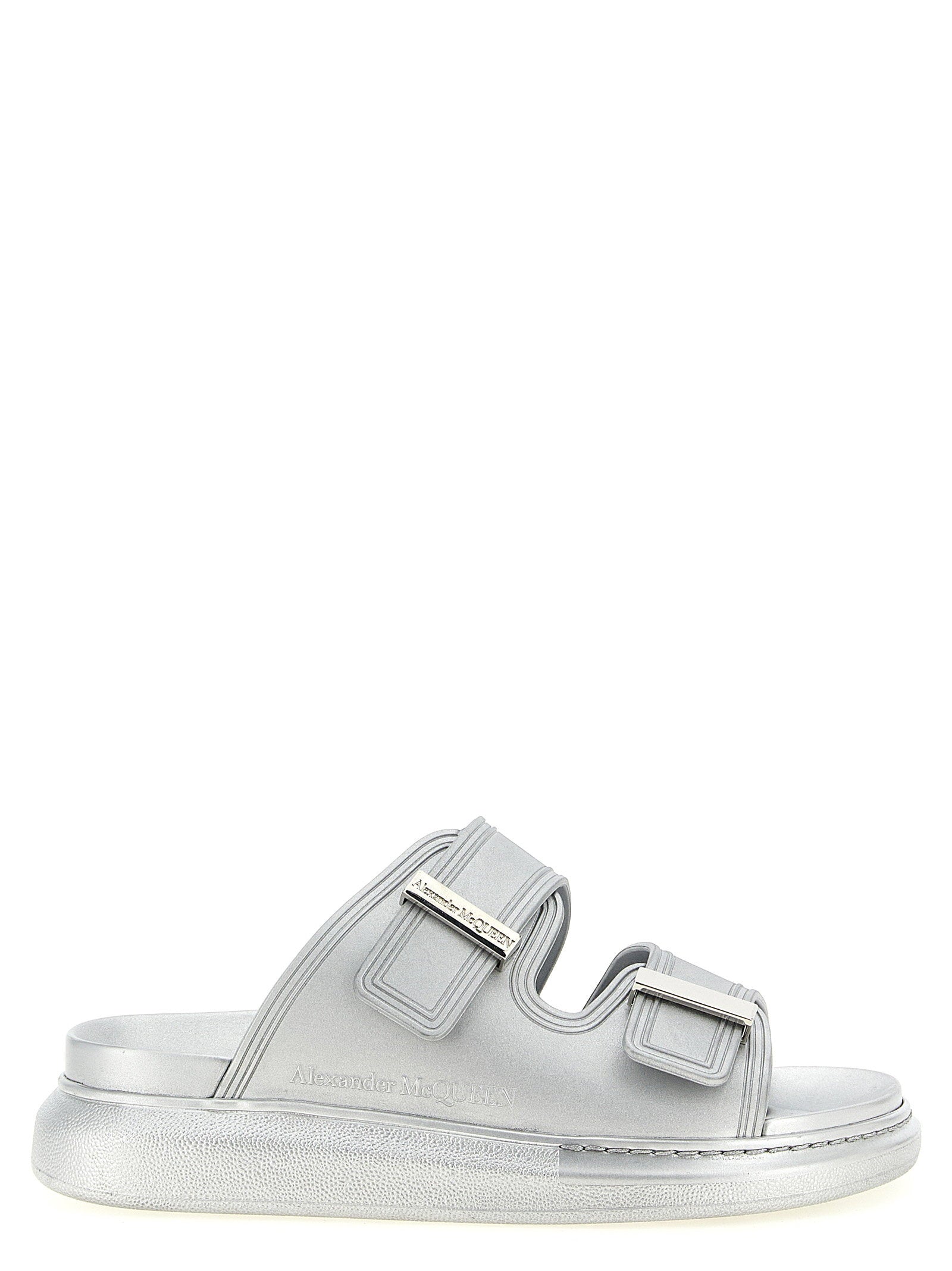 Alexander McQueen Hybrid Sandals Silver